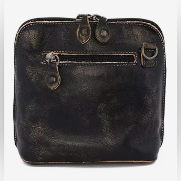 NWT Bed Stu Leather Ventura Clutch Crossbody Black Rustic Small Bag Retail $155 - Picture 2 of 8